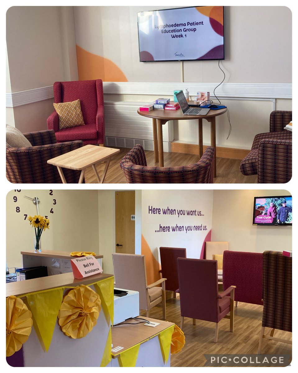 ComYates's tweet image. Lymphoedema clinic ⁦@TeessideHospice⁩ looking good . We have returned to face to face education groups, providing information and support to people living with lymphoedema in Teesside #hospicecareweek