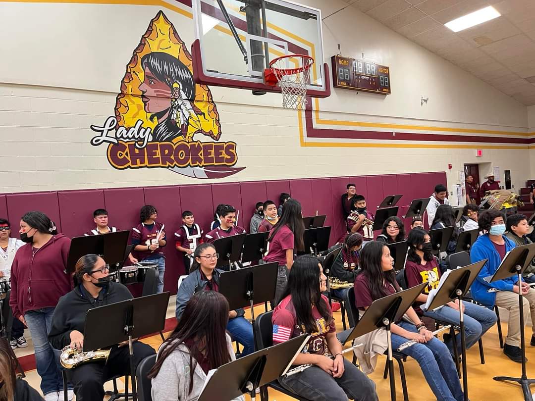 CherokeeWa's tweet photo. Cherokee Band will be performing with the Redskin Band at half-time at tonight's football game, Redskin vs. Weslaco East. If you will be in attendance, make sure to scream extra loud! https://t.co/UDy3KN7SoC