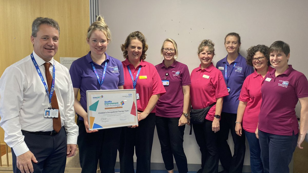 HDFT_Innovation's tweet photo. Well done Childrenβs Occupational Therapy Team on your Bronze Quality Improvement Team Accreditation π Youβve worked incredibly hard to reduce your waiting list from 52 to 14 weeks- as well as reviewing your treatment offer to be fair & equitable π #QualityImprovent #TeamHDFT https://t.co/VrES2yvVAO