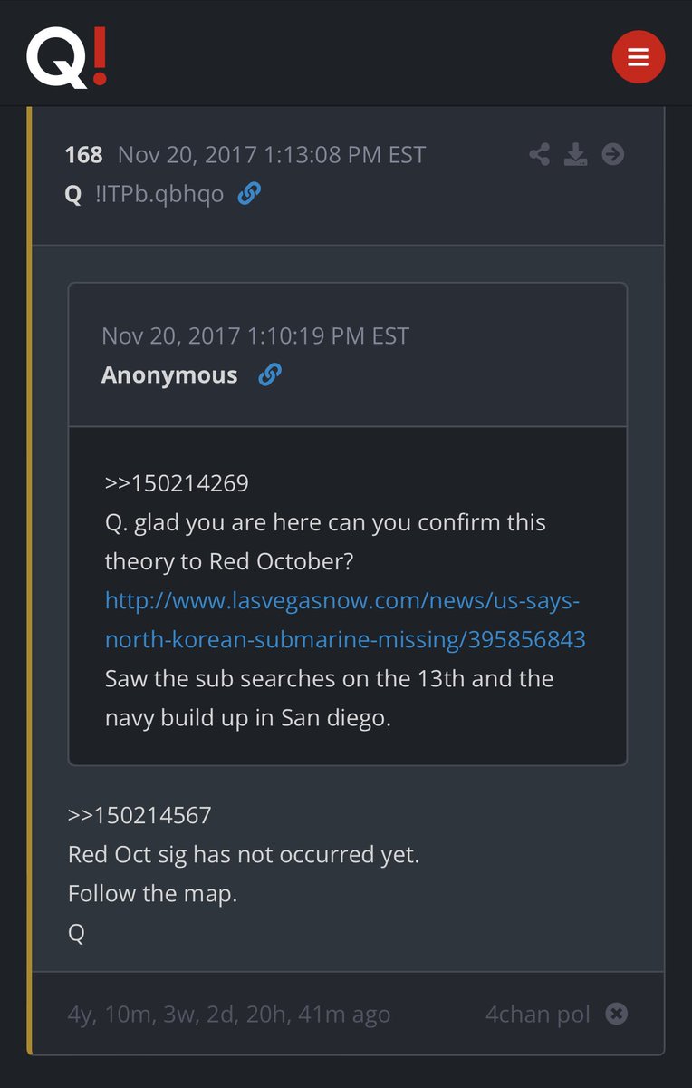 bigredwavenow's tweet photo. Good Morning☀️! My followers keep dropping so how about a #QDrop #168! What’s crazy is it was the 13th Yesterday! #HoHoHo #SantaThug #PresidentT @realDonaldTrump @Mike_Pence @DanScavino @DonaldJTrumpJr @EricTrump @realLizUSA #ThatWasYesTerDay #SC https://t.co/oN1o8EE66y