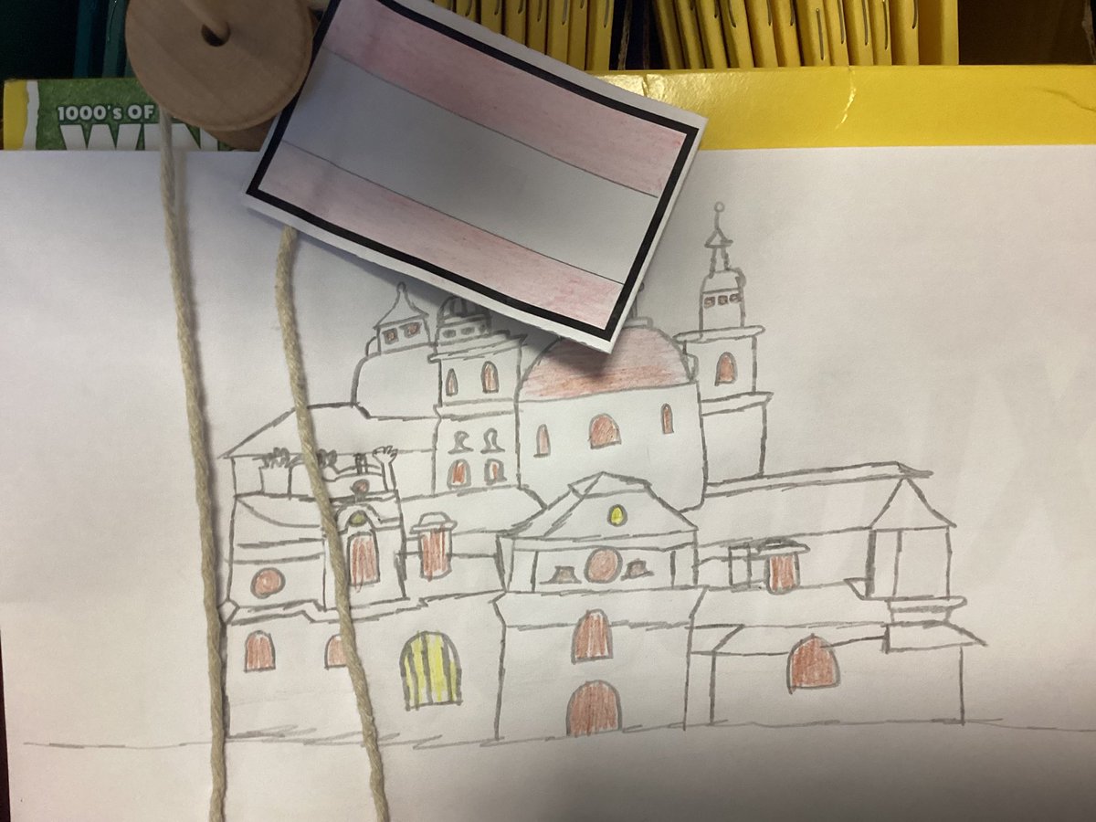 WellesbourneYr5's tweet photo. Year 5 have been busy making and creating pulleys to raise national flags up against a famous landmark. We will finish off and evaluate our work next week. Can anyone recognise any flags or landmarks? โบ๏ธ #design #makeandcreate @WellesbourneSch https://t.co/KZ2yaFUadi