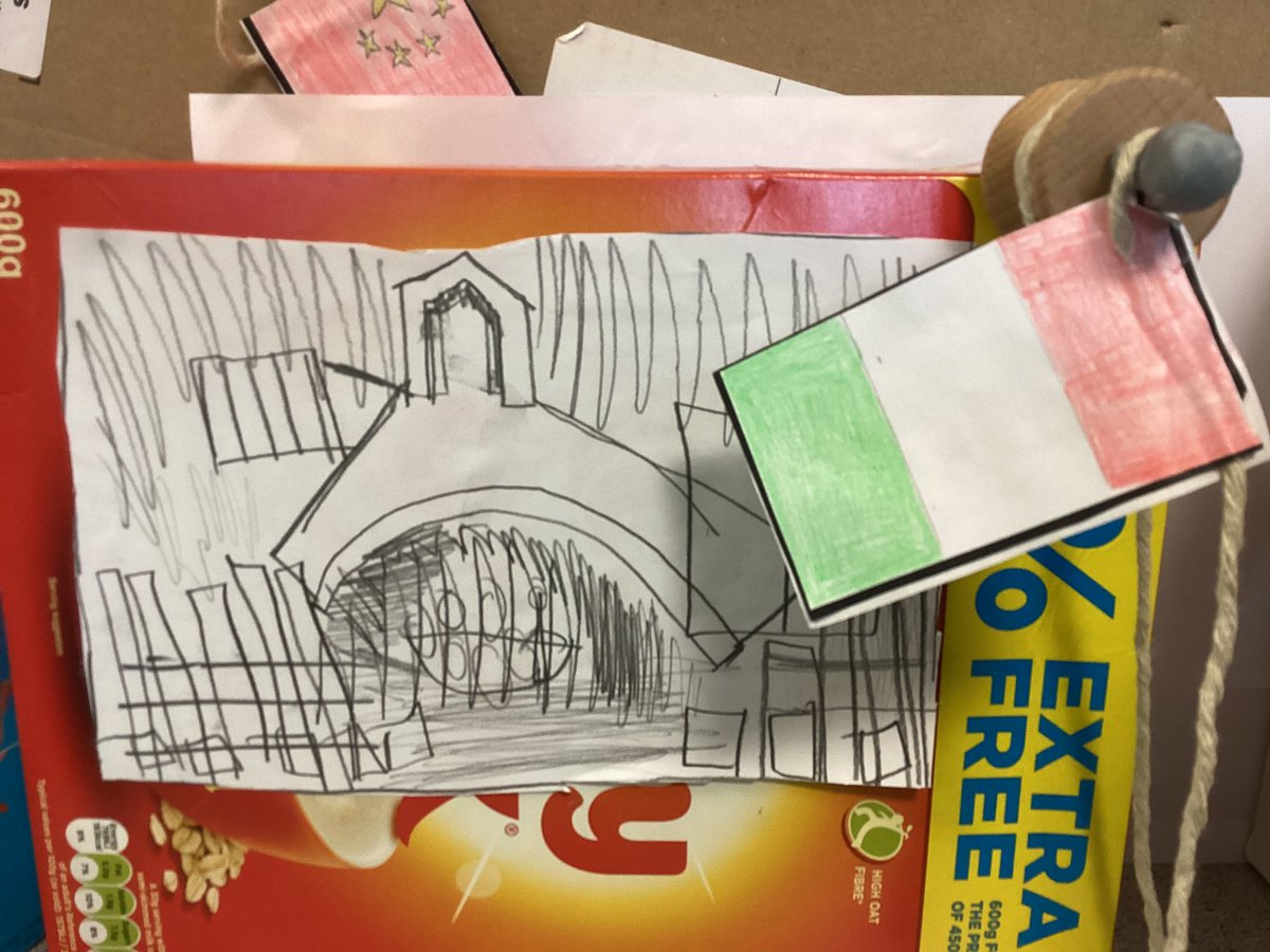 WellesbourneYr5's tweet photo. Year 5 have been busy making and creating pulleys to raise national flags up against a famous landmark. We will finish off and evaluate our work next week. Can anyone recognise any flags or landmarks? โบ๏ธ #design #makeandcreate @WellesbourneSch https://t.co/KZ2yaFUadi