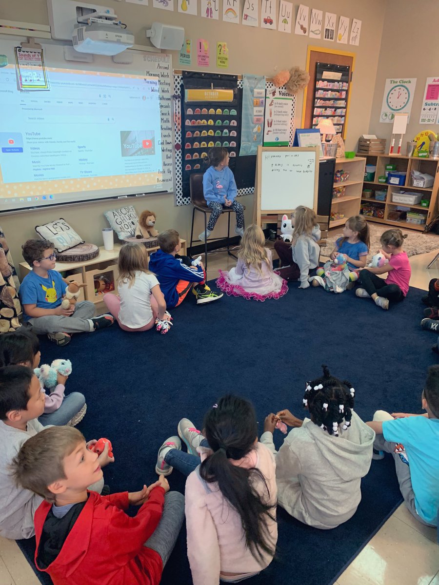 A former first grader leading our morning meeting! Thanks, <a href="/wilson2ndgrade/">Rhiannon Wilson</a> for letting her join us. Awesome job, Kennedy! ❤️ #NeedtoSucceedCECS <a href="/Creeksidetweet/">Creekside ECS</a>