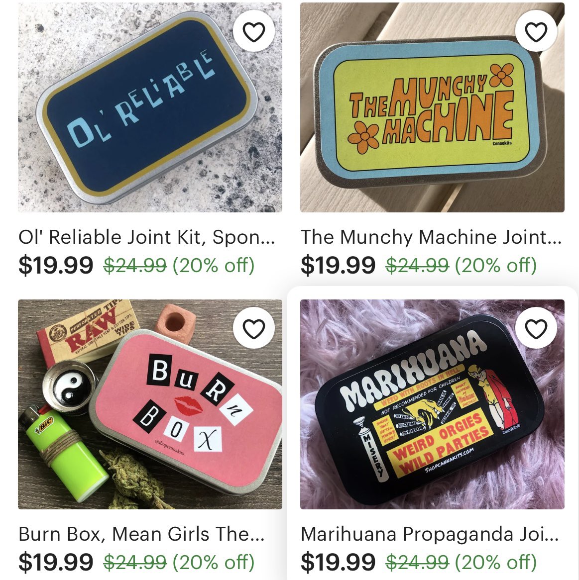 It’s Friday and all joint kits and blunt boxes are 20% off 😊 Etsy.com/shop/Cannakits