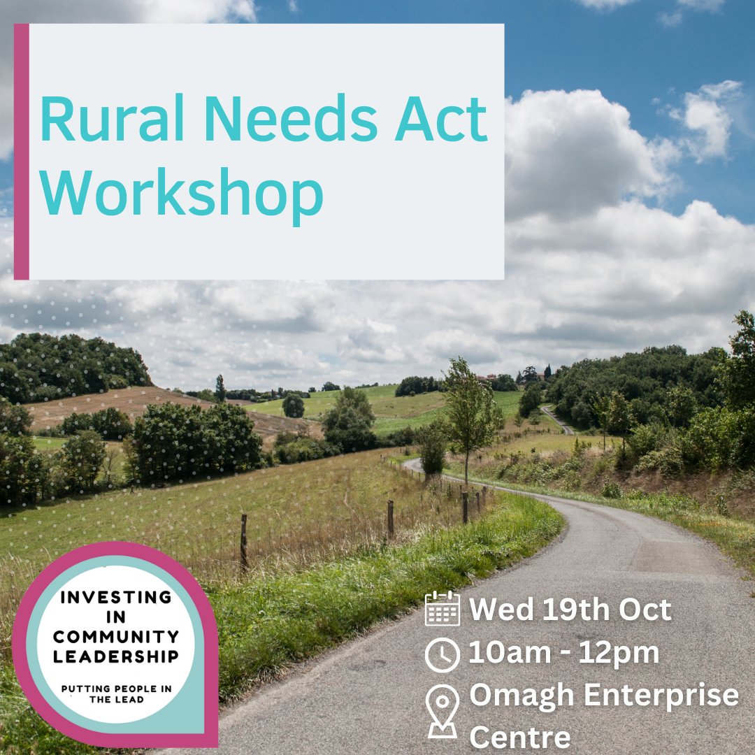 Rural Needs Act Workshop
🗓️Wed 19th Oct
⌚️10am-12:00pm
🏢<a href="/omaghenterprise/">Omagh Enterprise</a>
Facilitator: Aidan Campbell <a href="/RuralCommNet/">RCN NI</a>