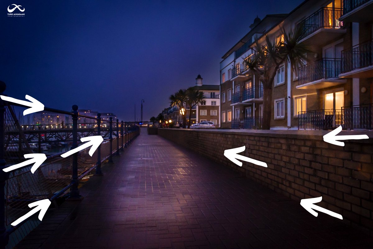 خط قيادي لمسارات المشي والجدران والحواجز الجانبية 👇🏼📸 