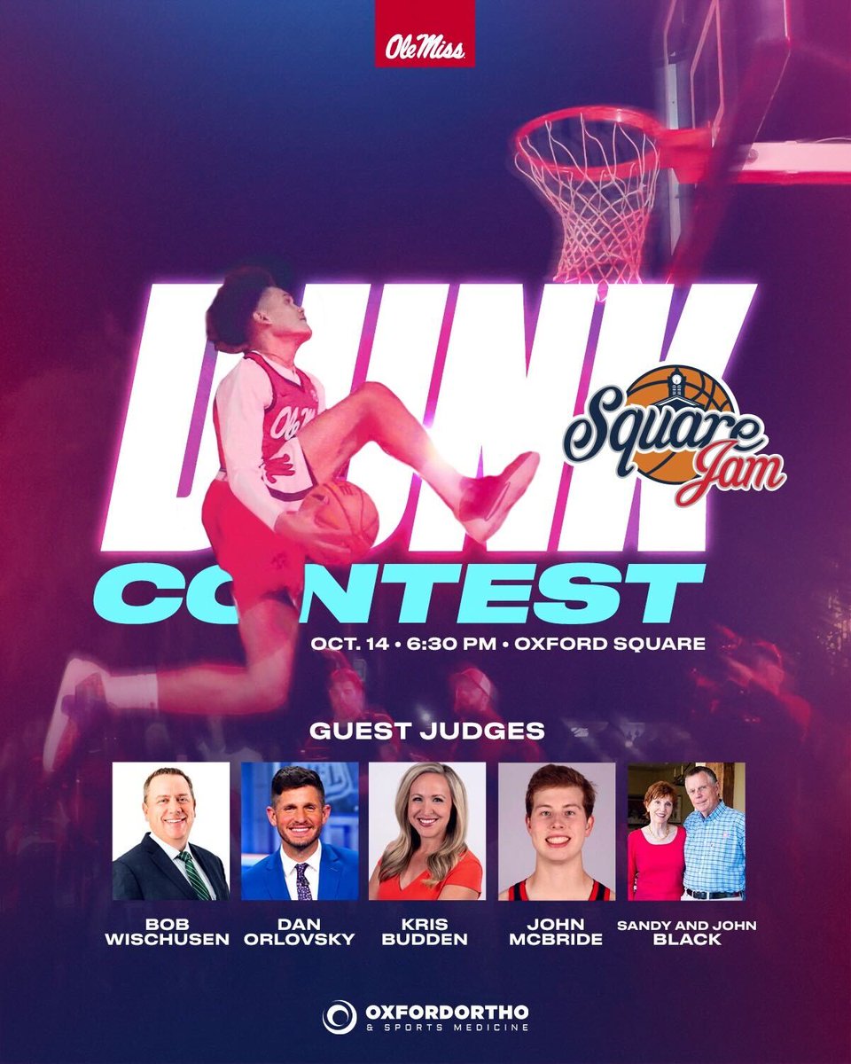 OleMissMBB's tweet photo. Who is ready for tonight's DUNK CONTEST?
#HottyToddy | #SquareJam https://t.co/buXOa6LNYw