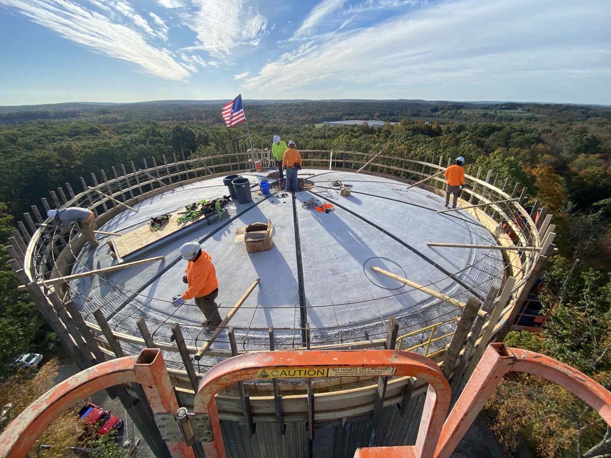 We're investing in infrastructure from underground to the top of the tree line. Our recently-completed tank in Plainfield, CT will provide increased reliability and improved storage for customers, and working on it also provided our team with some beautiful views, like this one.