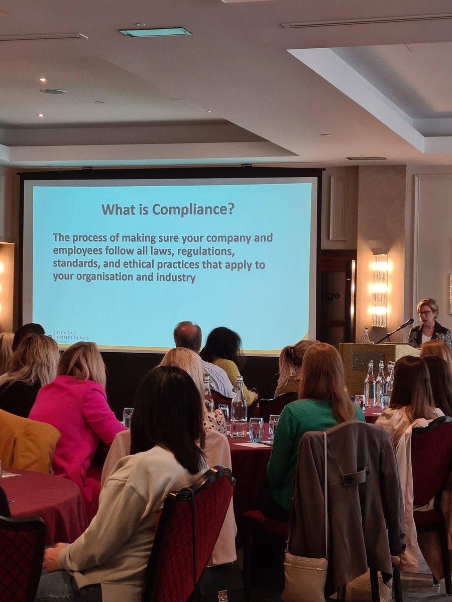 DentalComplyIRL's tweet photo. A full, attentive house at todays #Masterclass with the Inspire Group #Inspire #dentists and #dentalteams, Limerick on #compliance and #regulation for their members by @janerenehan. #Inspire22 https://t.co/EwcLRRbutV