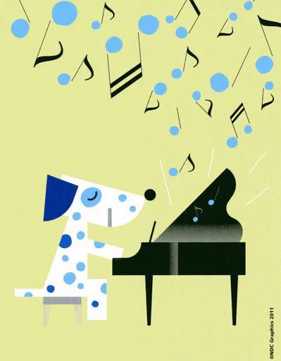 Blue Dal, a cocktail-sipping Dalmatian with blue spots and a bow tie, is the fancy mascot of Japan's Kanagawa Philharmonic Orchestra. 