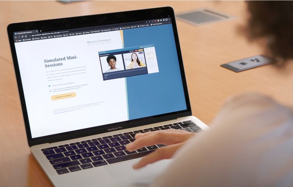 Soulmachines's tweet photo. Steven Tom, @AdtalemGlobal #Education's Chief Customer Officer, explains how Linda, Adtalem's #DigitalPerson, helps prepare future therapists by training students to handle difficult 1:1 situations on their terms &amp; without judgement. https://t.co/eSdPZd7k7C
#MentalHealth #AI #CX https://t.co/dOx8Zysfsl