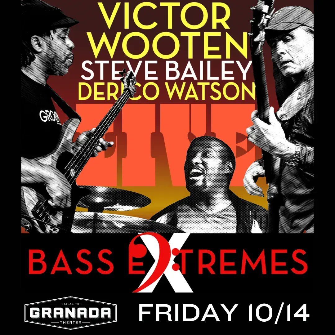 Grammy Award Winning Bass Player and Author, Victor Wooten, will be at Granada Theater TONIGHT along with Steve Bailey, and Derico Watson 👂 buff.ly/3VnxwB1 🎟️ buff.ly/3SHk5KH @VictorWooten @DericoWatson