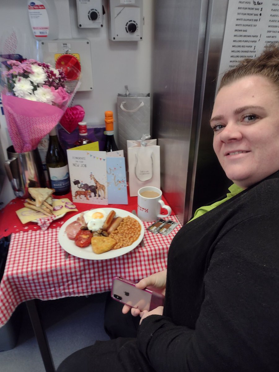 lorettawick's tweet photo. Today was our Stephs last day at Parbold Douglas.
We made her a special Full English breakfast, and she had lots of presents to remind her of her time with us. Good luck in your new venture Steph - you will be missed xx @xsfitzx @ParboldDouglas @Juliehorrocks3 @mellorscatering https://t.co/oqY3Eu91s4
