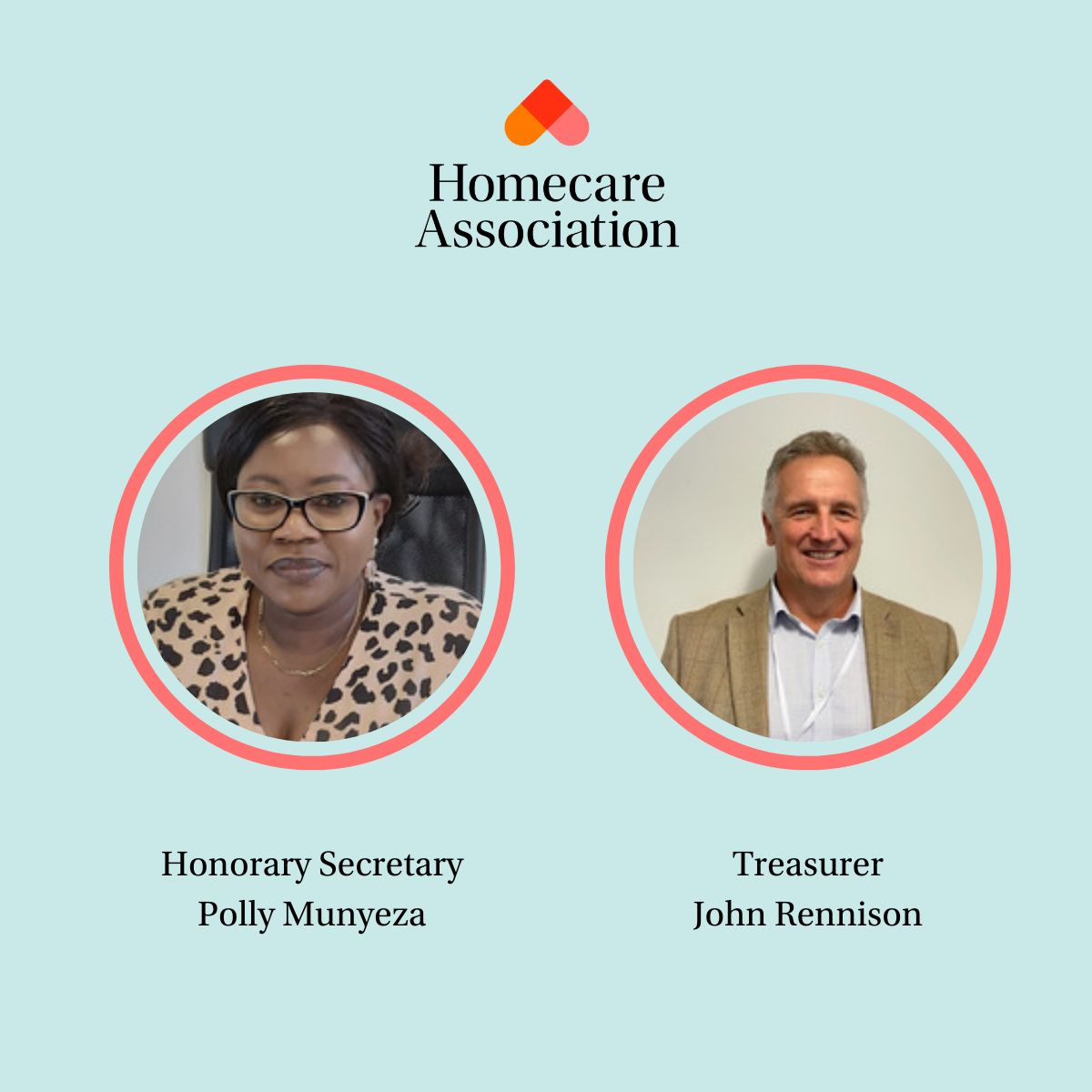 homecareassn's tweet photo. Our new Treasurer is @jrarennison CEO at 1st Homecare and Honorary Secretary Polly Munyeza Owner and Registered Manager Support Unlimited UK. We will be working with them to ensure that homecare is valued so that all of us can live well at home and flourish within our communities https://t.co/nsYc3ild4u