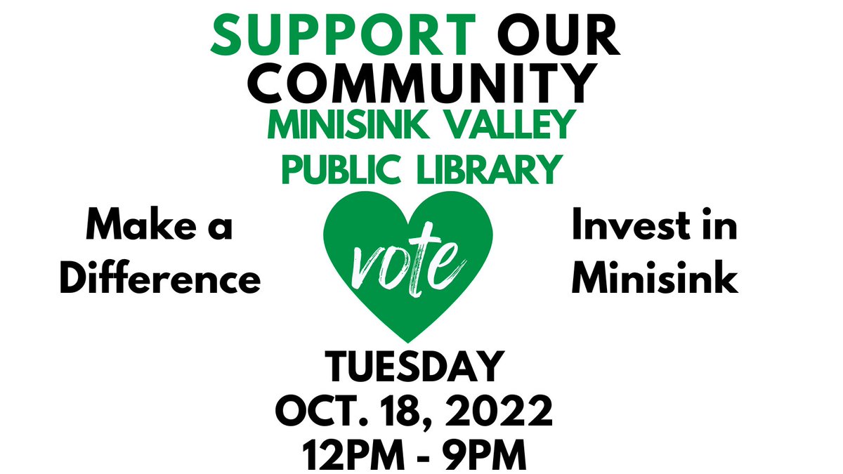 MinValPublicLib's tweet image. #MinisinkValley deserves our OWN public library. Let&apos;s invest in ourselves and our community. Every vote counts. Vote YES! Polling locations can be found here: friendsmvpl.org/copy-of-vote
#mvpl #oct18 #vote #supportmv