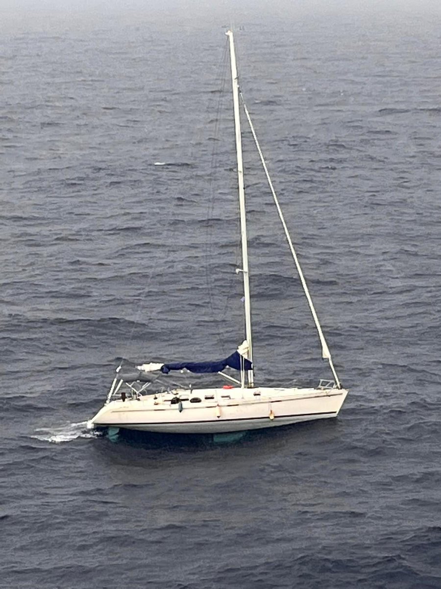 claire_large's tweet photo. Bit of drama on our cruise  today, we had to rescue 85 immigrants from this little sail boat 🤦🏻‍♂️ all the staff and crew did a fantastic job 👏🏼 @NCL_Brasil @BBCNWT @GranadaReports https://t.co/5IE3b1g39w