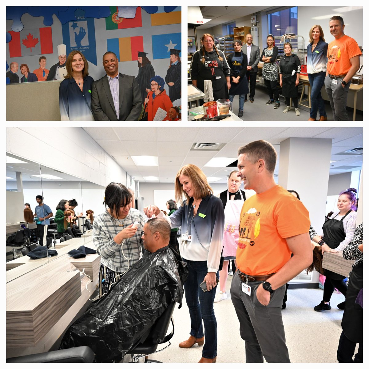StLouisWCDSB's tweet photo. So happy to show #WCDSBAwesome Director of Education, Tyrone Dowling how @StLouisWCDSB buildings and students are constantly improving.  Our new Director jumps right in and is #Awaken https://t.co/qrXBXtbYPW