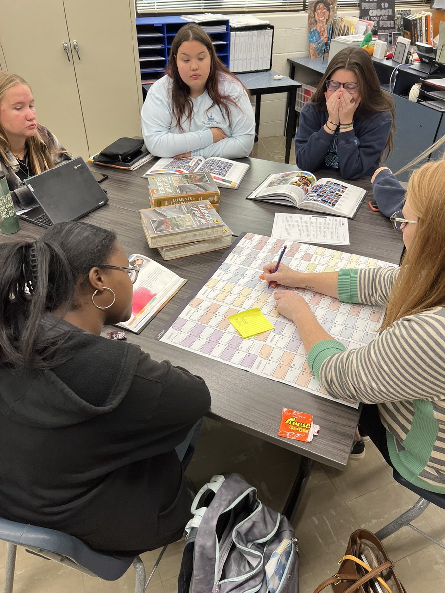 Mrs_WhiteOHS's tweet photo. Working on our ladder for this year’s book…..#ohs #jostens https://t.co/2bgL7KfGja