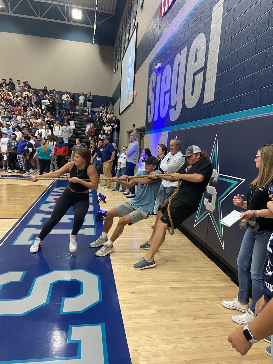 CteSiegel's tweet photo. There's no pep rally like a Siegel High homecoming pep rally!  Can you pick out our CTE students and teachers? https://t.co/pbT0LoBoS5