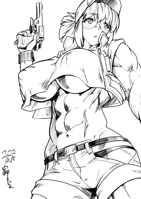 フィオ線画らくがき Fio from MetalSlug 