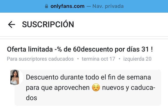 Mi OF a $5.20 durante todo el finde semana 🔥 https://t.co/RB2p4WRq5T<a href="/tag/teamrecto"class="tags"><span>#teamrecto</span></a><a href="/tag/teamcurbo"class="tags"><span>#teamcurbo</span></a>