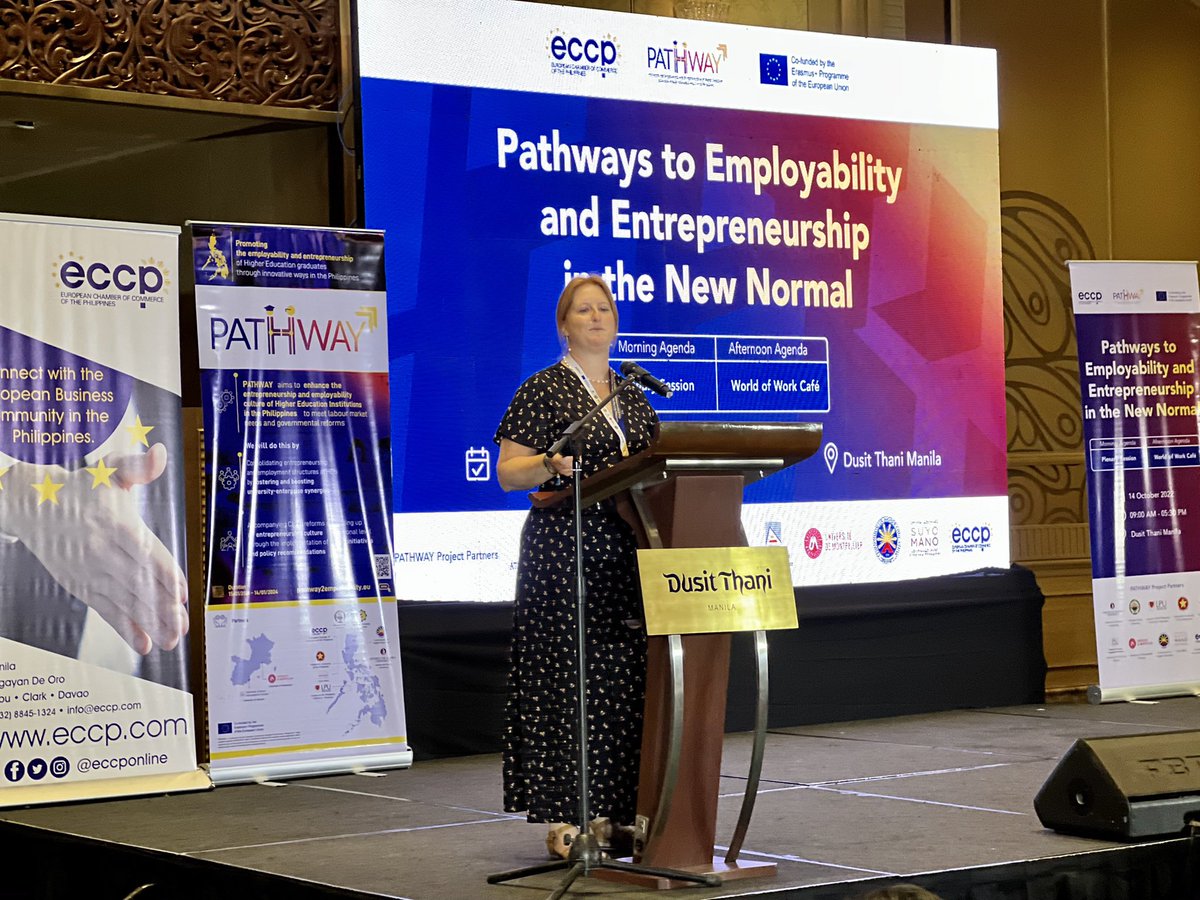 BeansCristina's tweet photo. Excellent conversations today between reps of government, businesses & universities in the #Philippines 🇵🇭 about collaboration between the three during the #Pathway2Employability National Event 🥳 #employability #entrepreneurship #ErasmusPlusCBHE @pathway2employ @EUErasmusPlus https://t.co/Dj42Hi4tnK