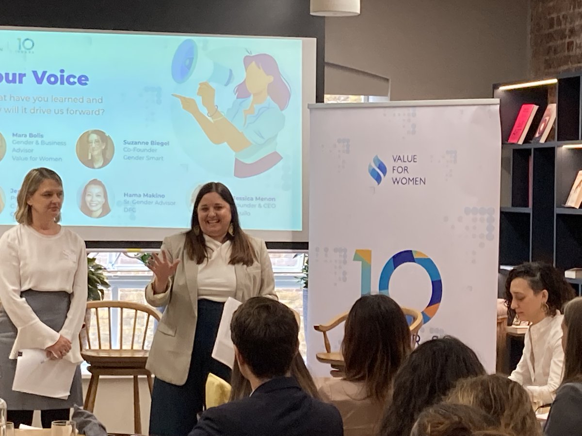 ValueforWomen's tweet photo. We are 10 years old this month! Thank you to all who celebrated with us at our #anniversary event where we revealed early insights from a decade of working on #gender &amp; #inclusion in the #privatesector, and explored our shared #achievements, #challenges and #opportunities. https://t.co/BtHjW6JhaO