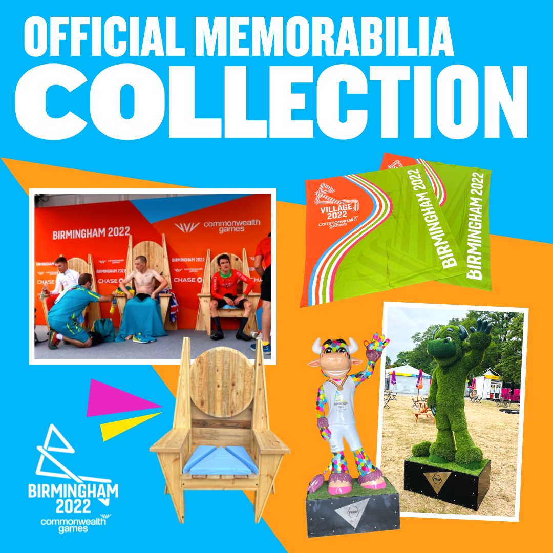 🚨 MEMORABILIA AUCTION ENDING! 🚨 The entire Official #Birmingham2022 Memorabilia auction ends this Sunday, 16th October, with special items being made available to bid on for the very last time! Visit memories.birmingham2022.com to bid!