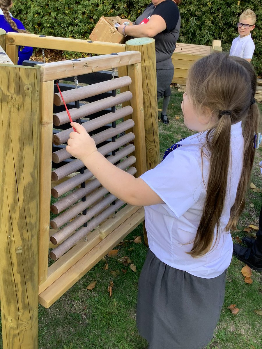 StNicholasCofE's tweet photo. A MASSIVE thank you to the school council and PTA for funding our amazing new music trail! 🎶 
The children had so much fun exploring our new musical instruments outside https://t.co/LMKbbXhZBI