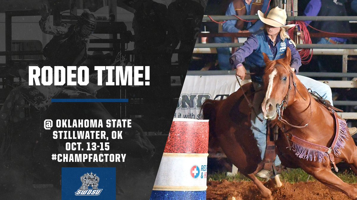 SWOSUAthletics's tweet photo. Long Round continues today in Stilly ‼️ @SwosuRodeo
🐎 Oklahoma State Rodeo
📍 Stillwater, OK
🗓️ Oct. 13-15
Watch Fri./Sat. action⬇️
https://t.co/KiSsILFTyZ
#ChampFactory x #BlueCollar https://t.co/OrBZhE0FNi