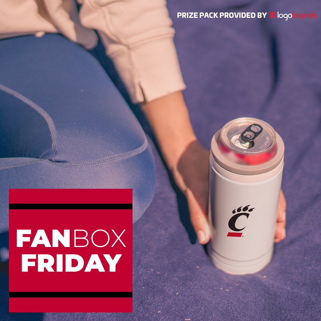 uofcincy's tweet photo. This prize though 👀. Want a chance to win this trendy #FanBoxFriday from @logobrandsinc? Quote tweet this and tag a friend who you love traveling to away games with. #Bearcats
🔗: https://t.co/TXJpLasONT https://t.co/RTnbufFAdI