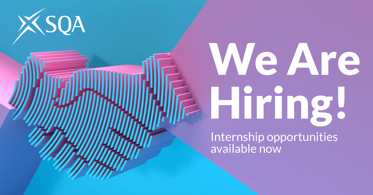 Looking for your next step? An Internship at SQA offers you the chance to develop valuable knowledge, work-based skills & experience from day one. Be quick! Applications for our Business & Administration Internship must be submitted by midnight on Sunday: bit.ly/3yHeGv1