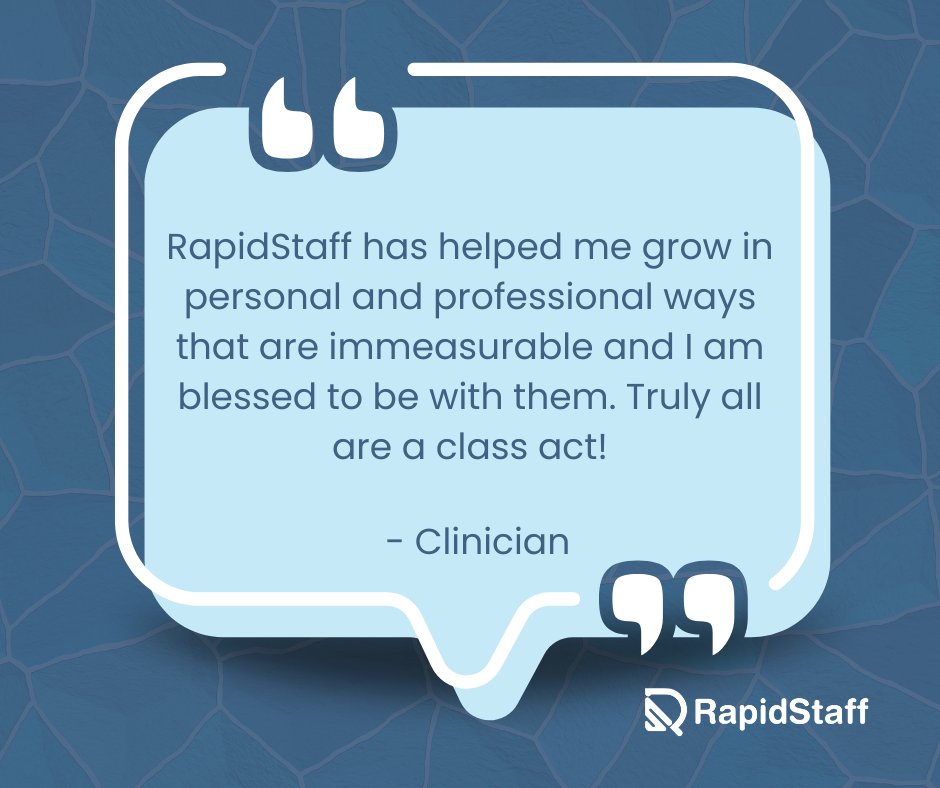 Rapid_Staff's tweet photo. See why so many healthcare workers choose to travel with RapidStaff! Learn more: https://t.co/LUhoTpFHM7

#Travelnurse #healthcare #traveljobs https://t.co/DWe7EFbm6S
