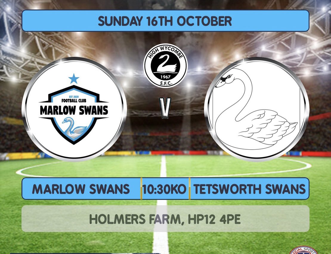 Cup Fever! It’s a 🦢 derby this Sunday. First round of the Challenge Cup sees us at home to Tetsworth Swans. See you Sunday🦢💙