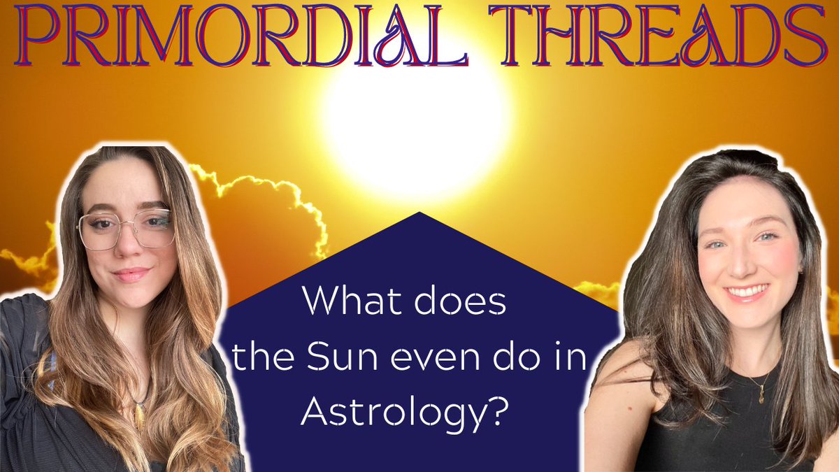PrimordialThrds's tweet photo. Another Venus day, another episode of Primordial Threads! ✨ Today we begin our mini-sode series called "What do the planets even DO?!" 

Join us as we get back to basics, starting off with an exploration of what the Sun brings in astrology 🌞

Watch here:
https://t.co/5mzkO3EvCU https://t.co/I0NtYfGrtL