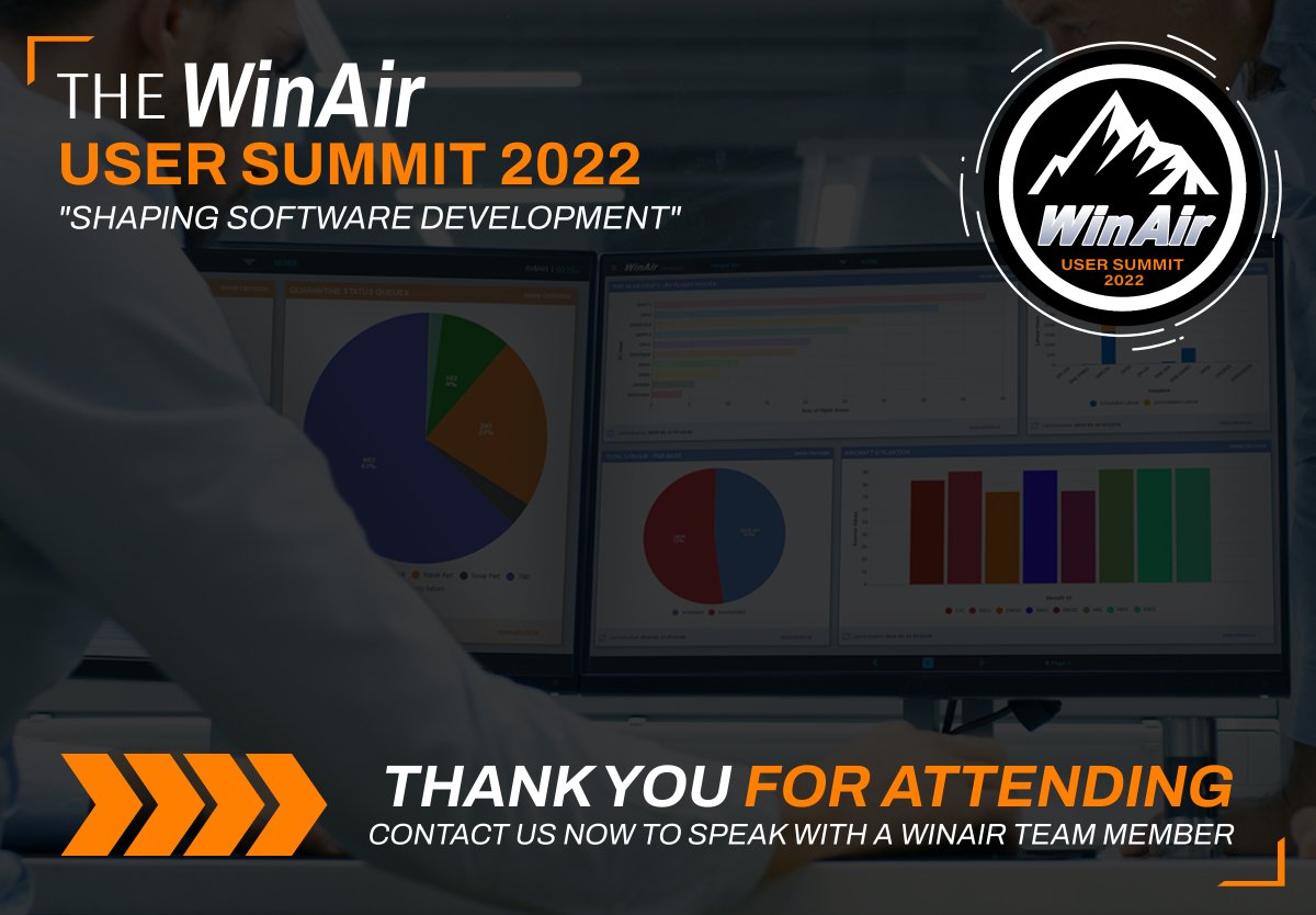 WinAir_Software's tweet photo. 📣 #ThankYou to everyone who attended last week's #WinAirUserSummit!

The event was a remarkable success, and we appreciate the feedback we've received from our #WinAirVersion7 ⚙️ users.

Do you have any questions about #WinAir 🛠️?

#ContactUs today ➡️: https://t.co/kiqH7p5HDE https://t.co/HjIdBzZsLW