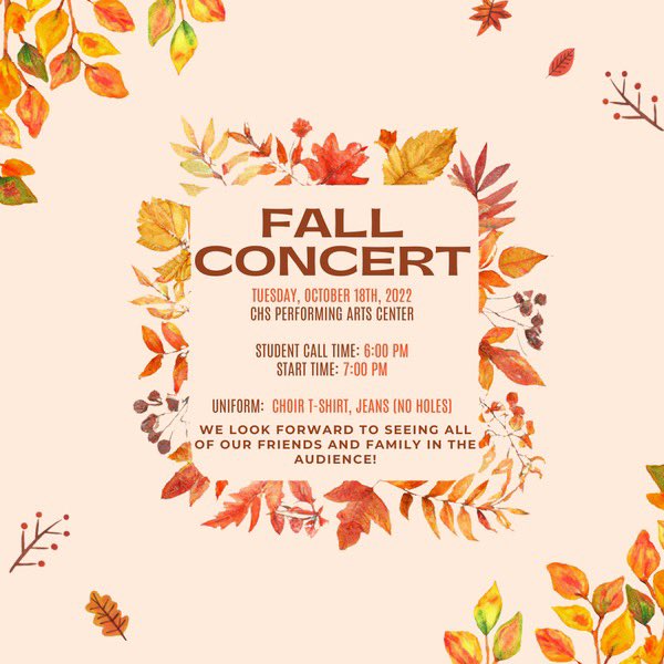 CVChoir's tweet photo. Channelview Choir is having our Fall Concert! please join us on October 18th at the CHS performing arts center , We hope to see y’all !! @ChannelviewHS @CHSfineartsdept @CVISDFineArts https://t.co/iBSmHxnjKi