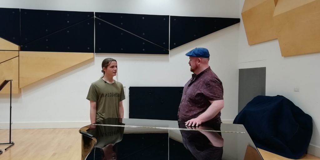 WelshNatOpera's tweet photo. Discussing his blindness, his time with #WNOyouthopera and being an opera singer, Toben Durrant chats with tenor @nickythespence in a special feature on @FYI_SkyTV 

Watch on @SkyNews at 10.30am and 4.30pm tomorrow at https://t.co/kfFMwnDVJH @FirstNews_Teach https://t.co/Q3EVaVAuno