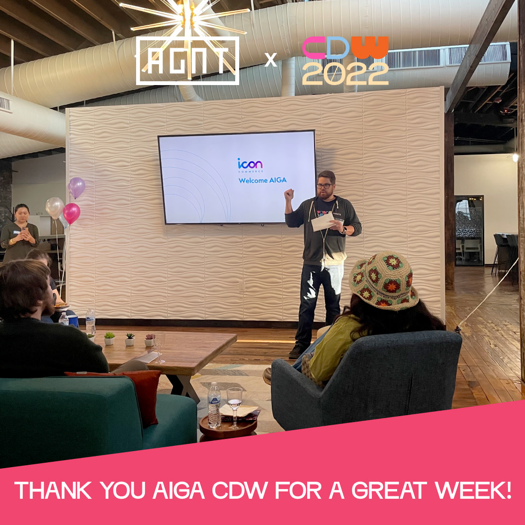 WeAreAGNT's tweet photo. We're still energized from #CincinnatiDesignWeek's enlightening talks and inspirational agency crawl. Thanks to the folks at @aigacincinnati for putting these events together and to our fellow AGNTs for volunteering, presenting, and sponsoring last week. #Cincinnati #Design https://t.co/cfpLvv1H1T