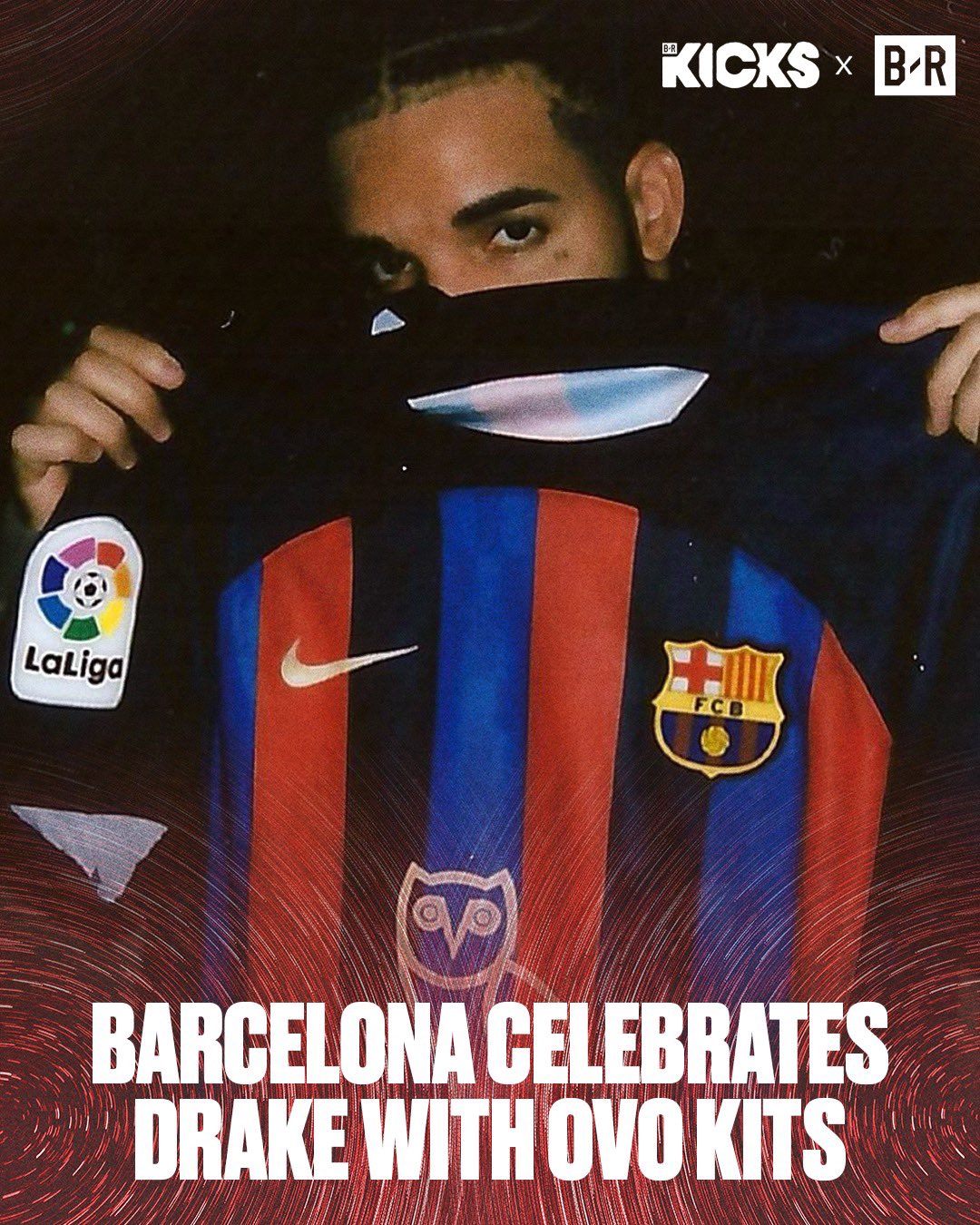Bleacher Report on X: Barcelona will wear the OVO owl in El Clasico in  celebration of Drake being the first artist with 50 billion streams on  Spotify 🔥 https://t.co/GpgIMcKsBr / X