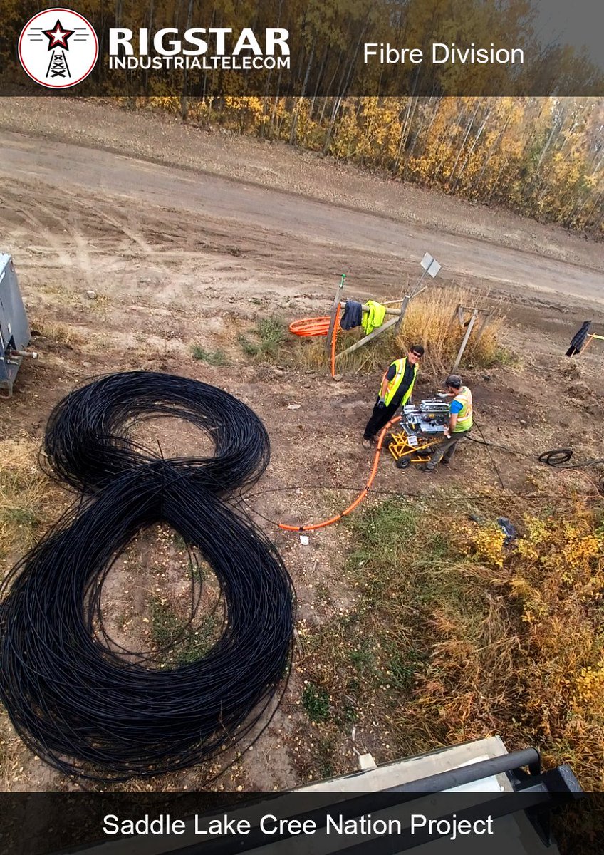 RSG_Telecom's tweet photo. Another 3km’s of fibre ready to go in the ground for the next phase of the Saddle Lake Cree Nation Broadband project. Rigstar’s Fibre Division is taking advantage of the warm weather with the installation. Great job team!! https://t.co/N9IuUwcRl3