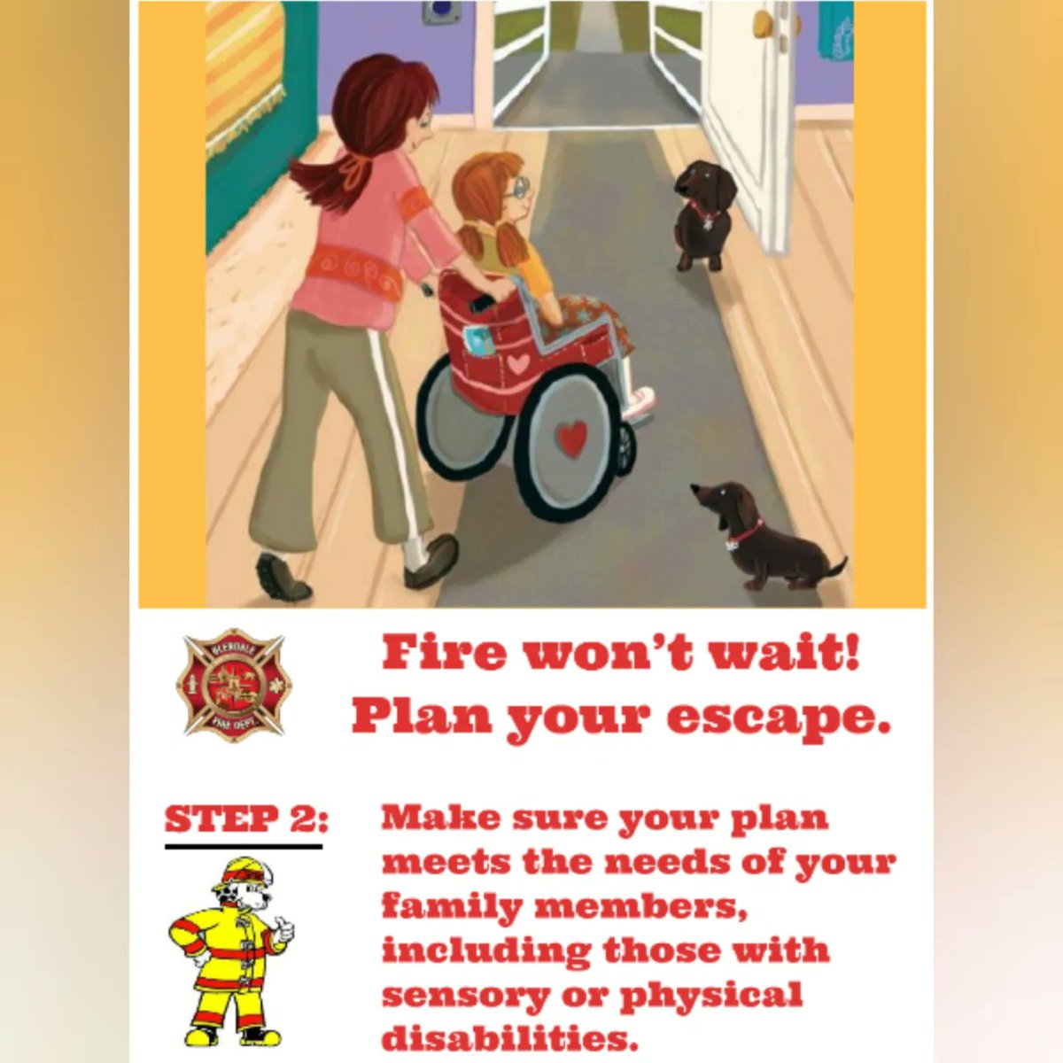 GlendaleFireCA's tweet image. This October is the 100th anniversary of Fire Prevention Week! Please join us in celebrating by renewing your commitment to fire safety &amp;amp; preparedness! Follow these 4 steps to develop a home escape plan. Thank you to all of our Fire Prevention team professionals! #mygfd