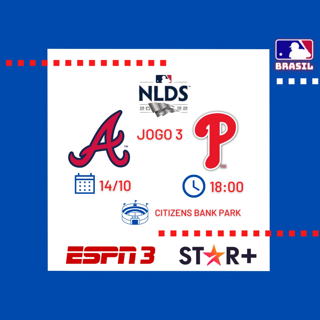 missaobeisebol's tweet photo. Tensão no ar com #Phillies e #Braves, duelando pela liderança na série.

O jovem Spencer Strider encontra o experiente Aaron Nola em outro duelo disputadíssimo.

Quem sai dessa por cima?
Descubra às 18h na ESPN3/Star+
#FortheA #RedOctober

#MLBnoBrasil | #MLBnaESPN | #Postseason https://t.co/AUvi3Pqe0l