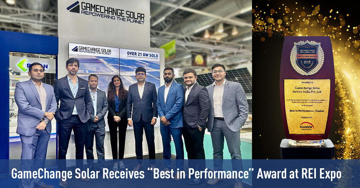 gamechangesolar's tweet photo. GameChange Solar Receives “Best in Performance” Award at REI Expo - https://t.co/2LuUf5LVI9 https://t.co/4QAv9QsErh