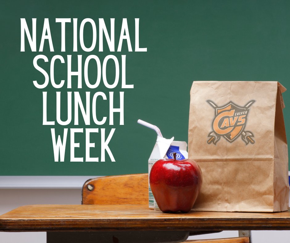 CcscCavaliers's tweet photo. It's National School Lunch Week! We want to thank our hardworking Food Service employees for their daily commitment to serving our students and staff healthy and nutritious lunches! 
.
.
.
#CulverCavs #NSLW22 #SchoolLunch https://t.co/uvaXSJfOkd
