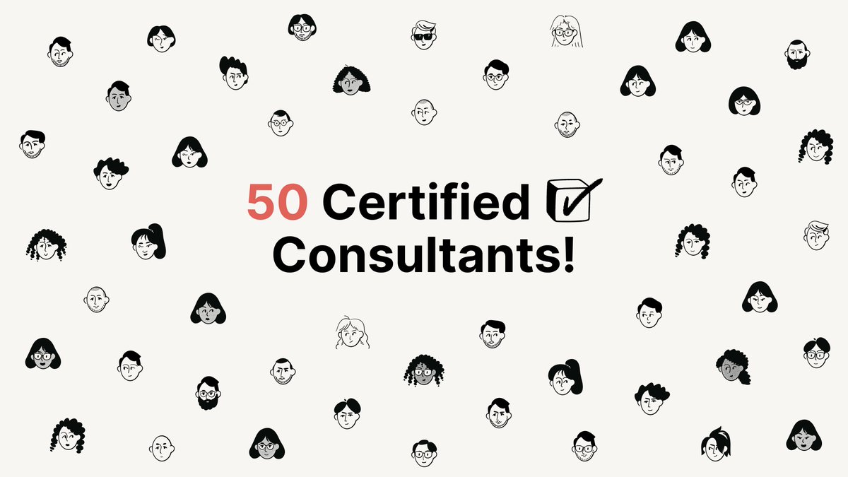 NotionHQ's tweet image. Big milestone: we recently welcomed our 50th Notion Certified Consultant!
These experts operate in 17 languages across 20 countries 🏅 Learn more and say hello: notion.com/consultants