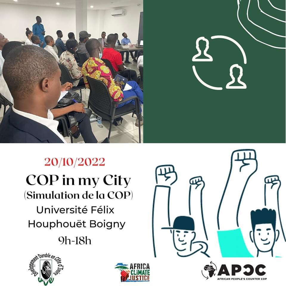 À l'ocassion de la COP des peuples, nous organisons la deuxième édition du COP in my city, une simulation de la conférence des Parties.

Aide nous a porter la voix des jeunes 👇🏼👇🏼 docs.google.com/forms/d/e/1FAI…
  #COPinmyCity, #ClimateJusticeNow
<a href="/jvecmr/">JVE Cameroun</a> <a href="/Jve_Senegal/">JVE SENEGAL 🇸🇳</a> <a href="/UrgencEco/">Urgence Ecolo Senegal</a>