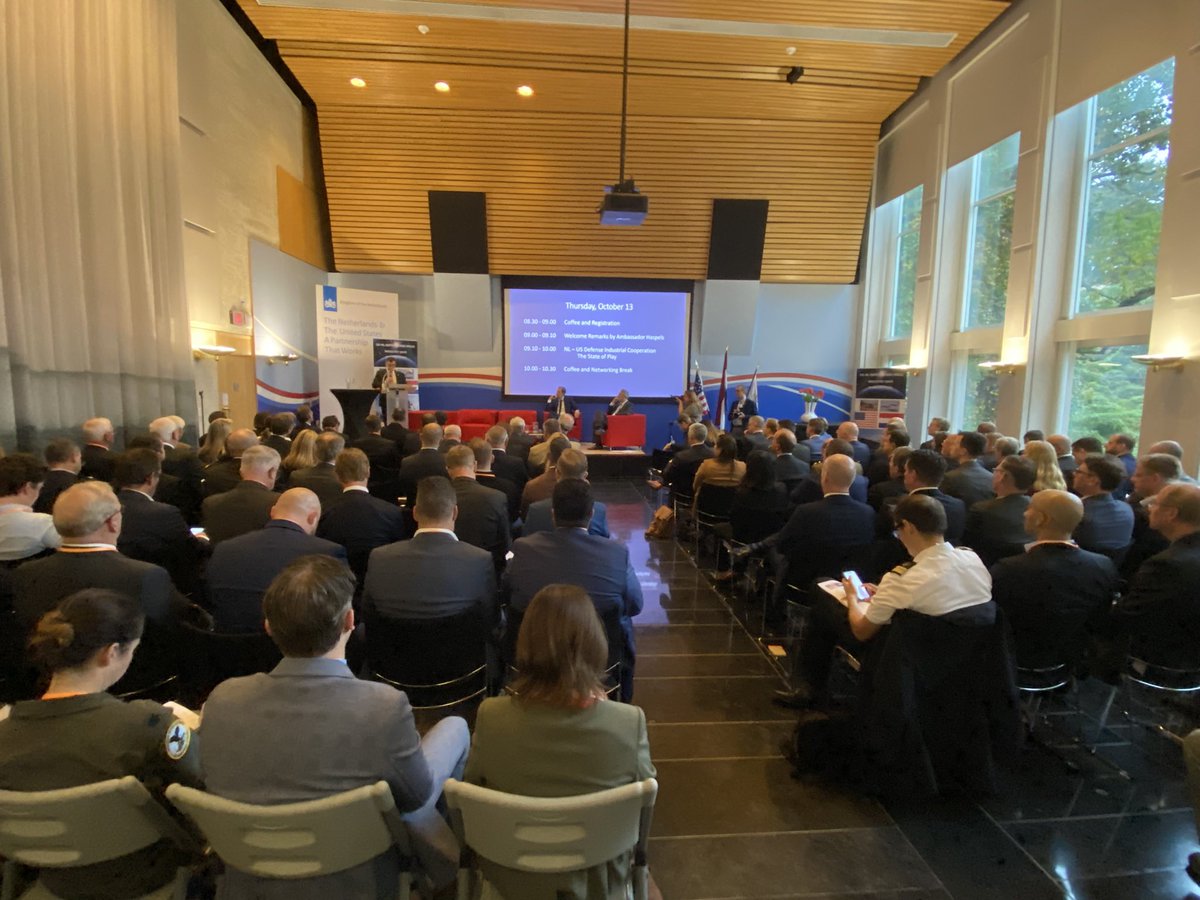 Good discussions during the USA-NLD Defense Industry Days today and yesterday at the NLD Embassy in DC on strengthening cooperation. 150 attendees from various US and NLD companies.