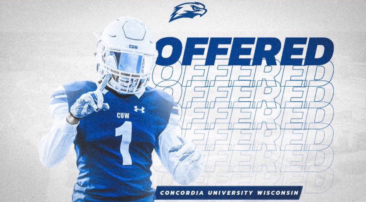 After a great talk with @CUWFB I’m thankful to say I’ve received an offer from Concordia University Wisconsin! Thank you @coachcwhite for the great opportunity! #CUPRIDE🔵⚪️
@GNfootball @FBCoachGorman