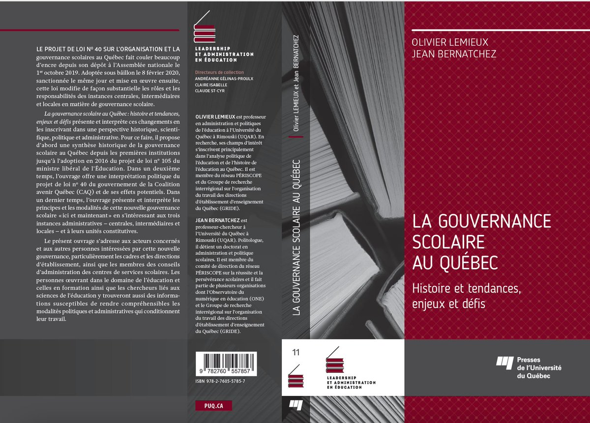 En librairie le 23 novembre. #EduQc #adsuqar